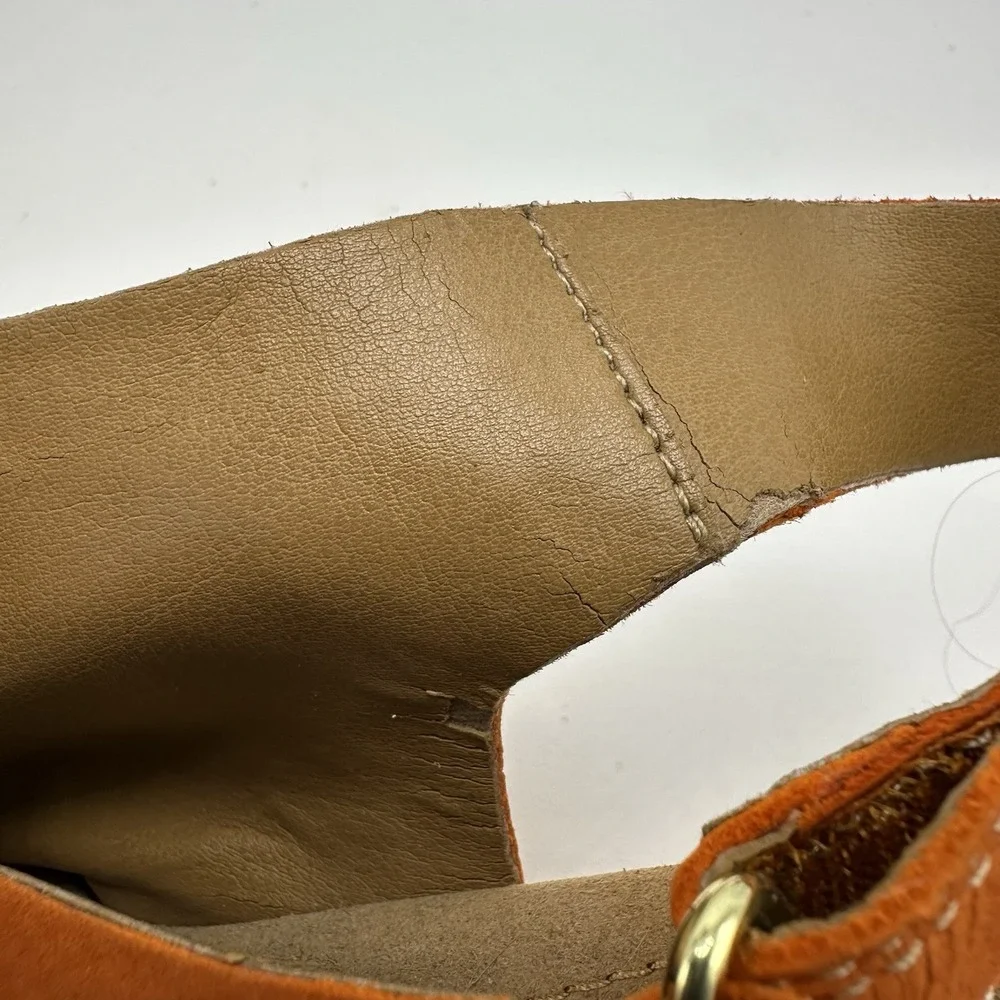Clarks Orange Wedge Sandals